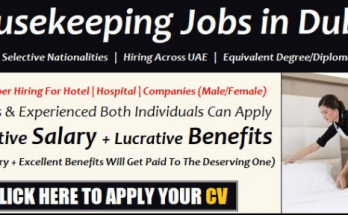 Housekeeping Jobs in Dubai