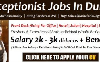 Receptionist Jobs in Dubai 2022