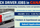 Truck Driver Jobs In Canada For Foreigners